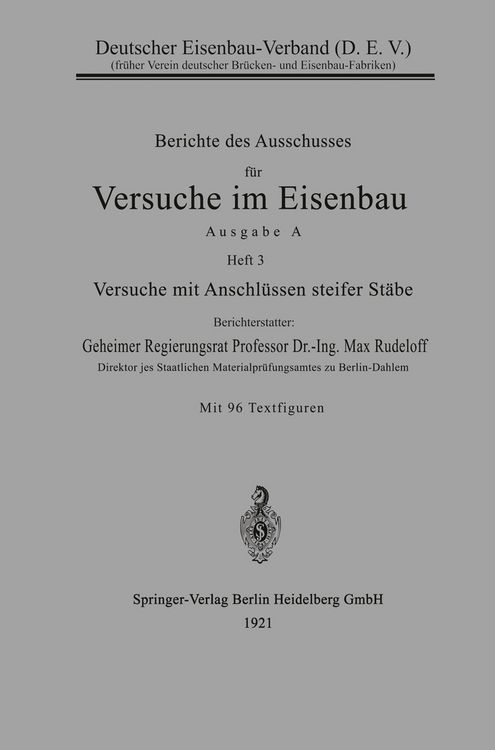 Produktbild: Berichte des Ausschusses f&uuml;r Versuche im Eisenbau