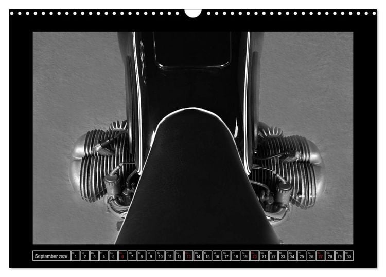 Produktbild: BMW R69S in schwarzweiss (Wandkalender 2026 DIN A3 quer), CALVENDO Monatskalender