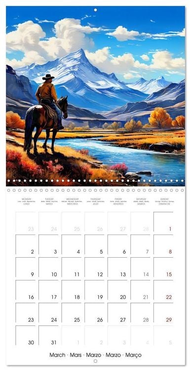 Produktbild: Man and Horse - Western Life (Wall Calendar 2026 12 &times; 12 Inch) CALVENDO 12 Month Wall Calendar