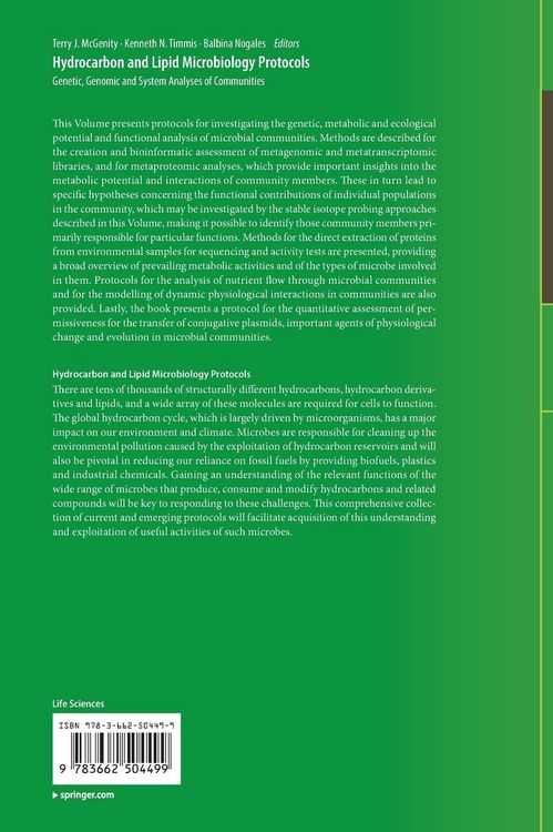 Produktbild: Hydrocarbon and Lipid Microbiology Protocols