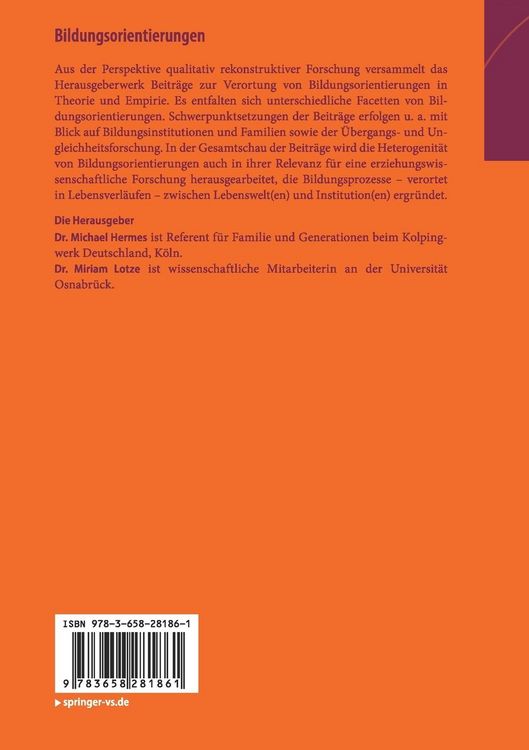 Produktbild: Bildungsorientierungen