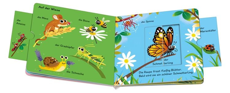 Meine ersten Wörter von den Lieblingstieren - Sprechen lernen mit großen Schiebern und Sachwissen für Kinder ab 12 Monaten