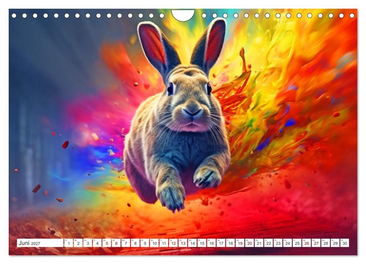 Produktbild: Farbsplash in der Tierwelt (Wandkalender 2027 DIN A4 quer), CALVENDO Monatskalender