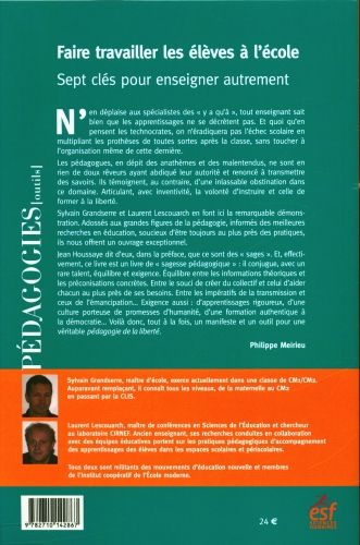 Produktbild: Faire travailler les &eacute;l&egrave;ves &agrave; l'&eacute;cole
