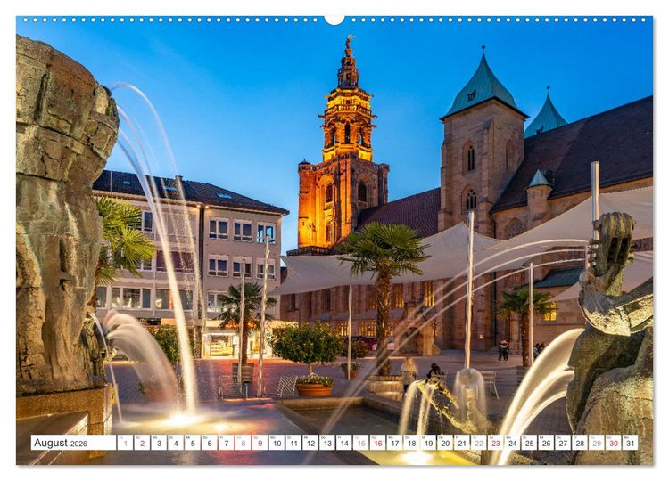 Produktbild: Baden-W&uuml;rttemberg - Heilbronn (hochwertiger Premium Wandkalender 2026 DIN A2 quer), Kunstdruck in Hochglanz