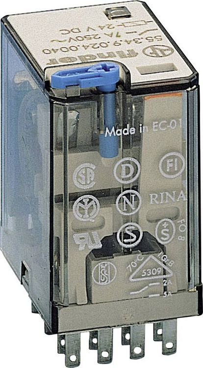 Produktbild: Finder 55.34.9.024.0090 Steckrelais 24 V/DC 7A 4 Wechsler 1St.