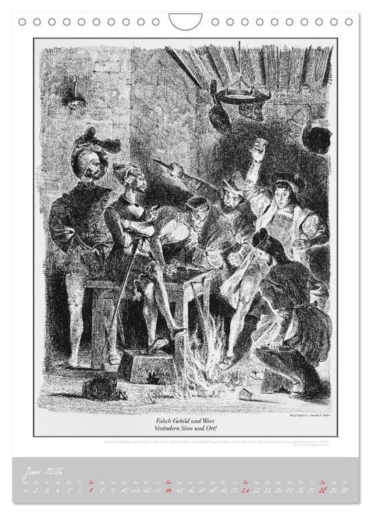 Produktbild: Faust - Weltliteraturkalender (Wandkalender 2026 DIN A4 hoch), CALVENDO Monatskalender