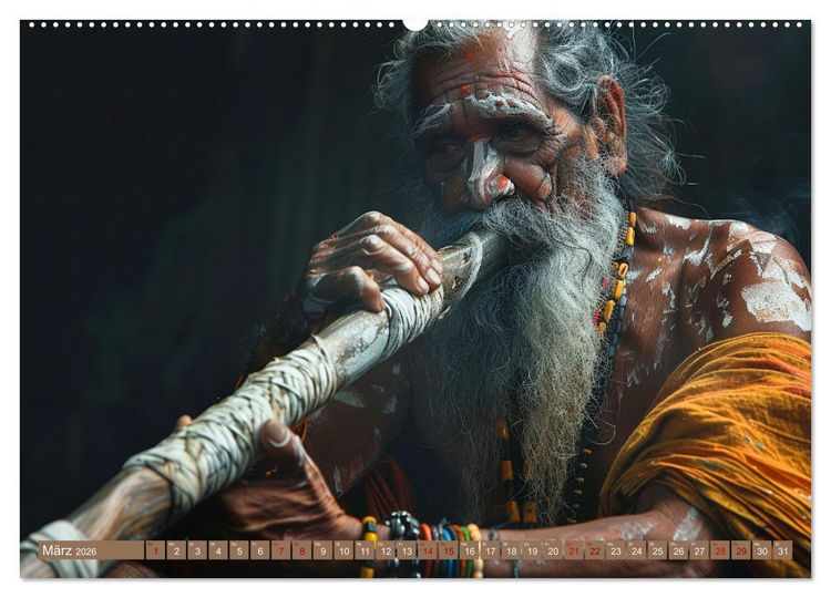 Produktbild: Aborigines - Farben des Outback (hochwertiger Premium Wandkalender 2026 DIN A2 quer), Kunstdruck in Hochglanz