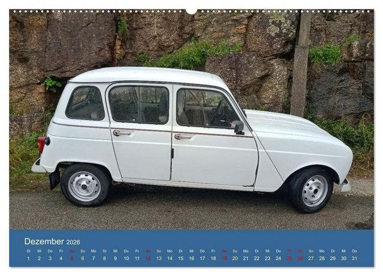 Produktbild: Kultauto aus Frankreich - Renault 4 (hochwertiger Premium Wandkalender 2026 DIN A2 quer), Kunstdruck in Hochglanz