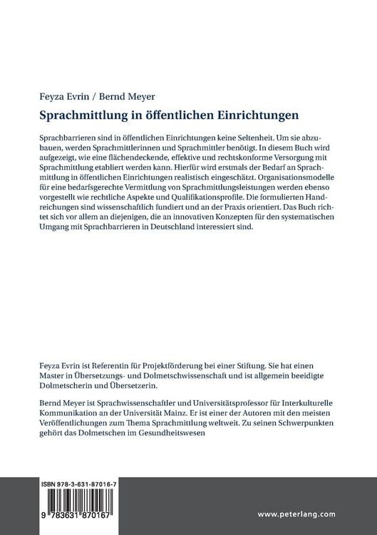 Produktbild: Sprachmittlung in &ouml;ffentlichen Einrichtungen