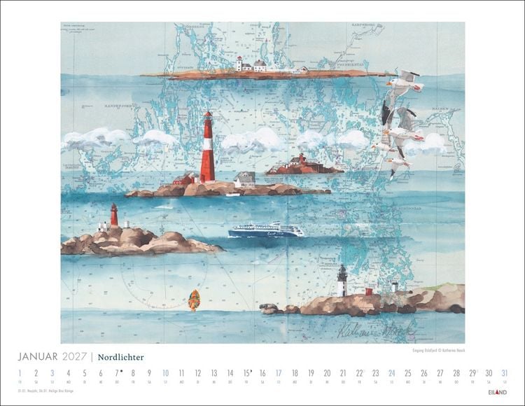 Produktbild: Nordlichter - See(h)karten Kalender 2027