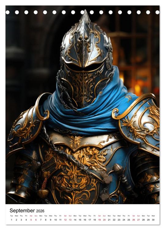 Produktbild: Medieval Legends (Desk Calendar 2026 DIN A5 portrait), CALVENDO 12 Month DeskCalendar