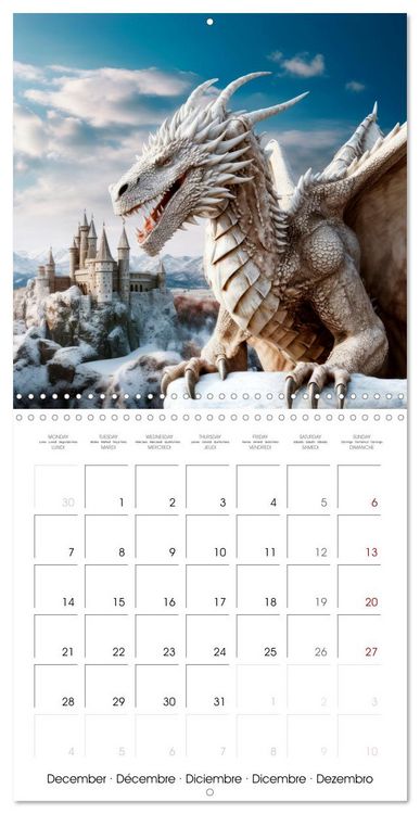 Produktbild: DRAGONS Wings of Power (Wall Calendar 2026 12 &times; 12 Inch) CALVENDO 12 Month Wall Calendar
