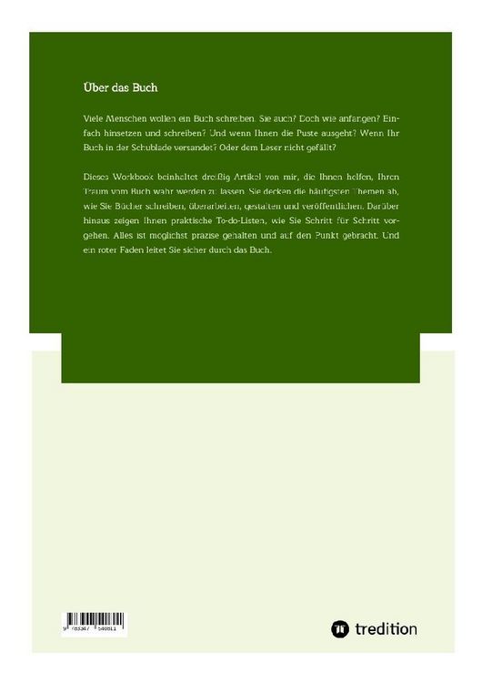 Produktbild: Workbook: Der Traum vom Buch