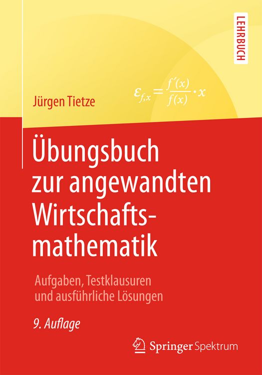 Produktbild: &Uuml;bungsbuch zur angewandten Wirtschaftsmathematik