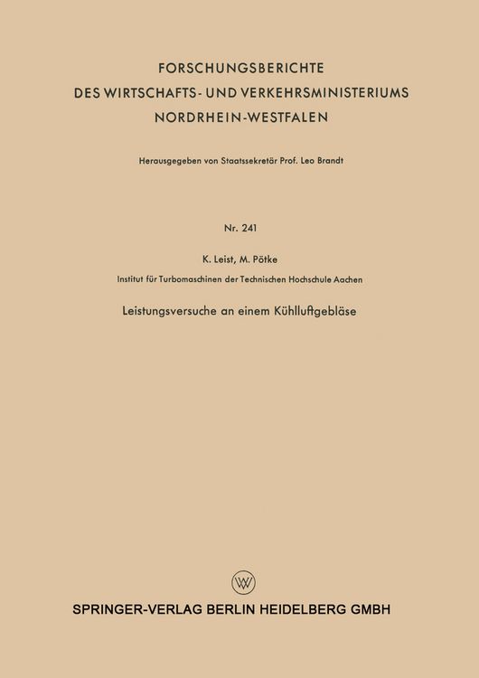 Produktbild: Leistungsversuche an einem K&uuml;hlluftgebl&auml;se