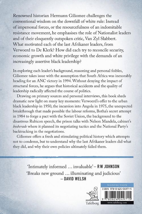 Produktbild: The Last Afrikaner Leaders