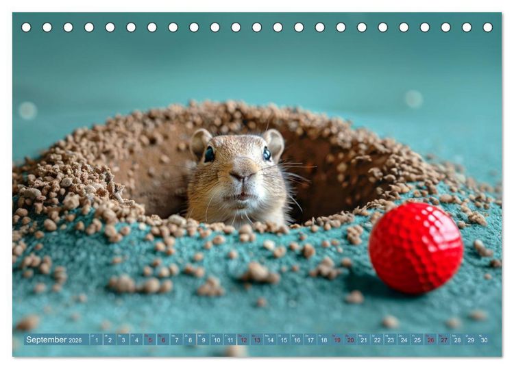 Produktbild: Tierische Balljunkies (Tischkalender 2026 DIN A5 quer), CALVENDO Monatskalender