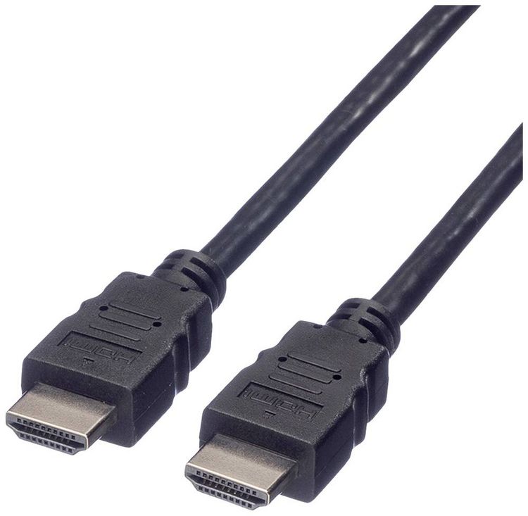 Produktbild: Value HDMI Anschlusskabel HDMI-A Stecker 10.00m Schwarz 11.99.5558 Geschirmt HDMI-Kabel
