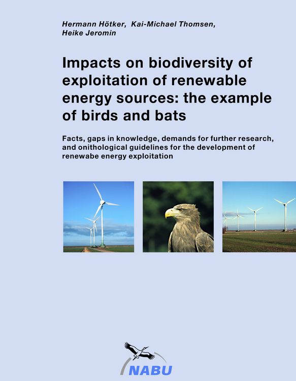 Produktbild: Impacts on biodiversity of exploitation of renewable energy sources: the example of birds and bats