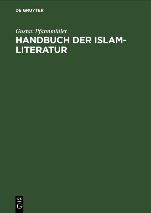 Produktbild: Handbuch der Islam-Literatur