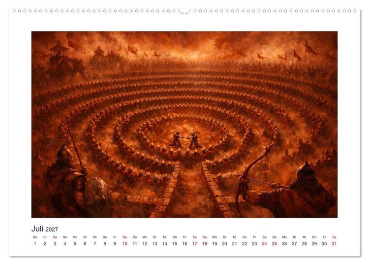 Produktbild: Mythologische Labyrinthe (hochwertiger Premium Wandkalender 2027 DIN A2 quer), Kunstdruck in Hochglanz