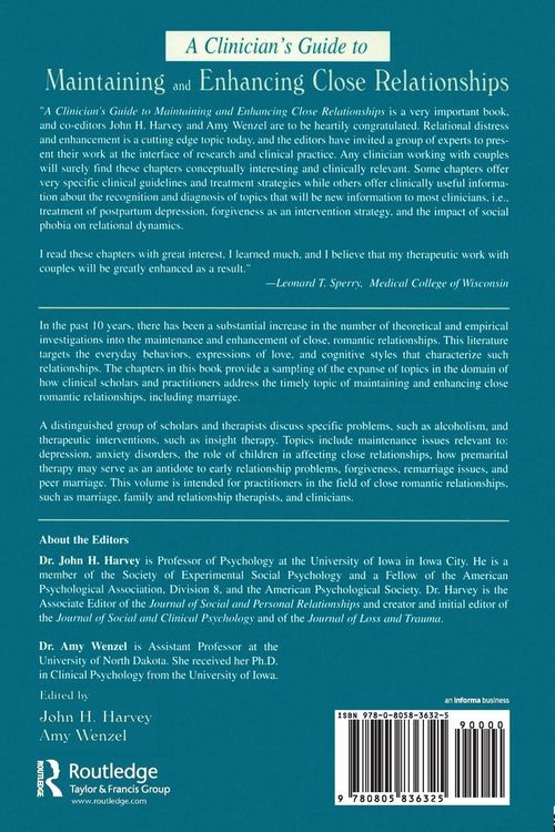 Produktbild: A Clinician's Guide to Maintaining and Enhancing Close Relationships