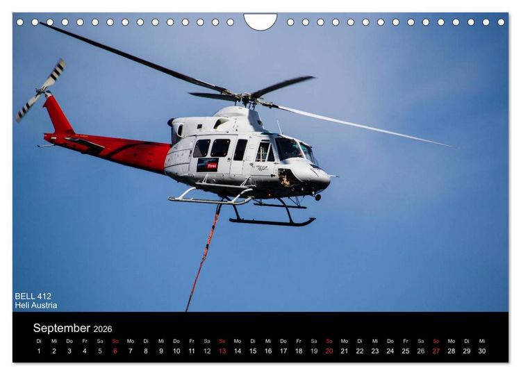 Produktbild: Hubschrauber im Einsatz (Wandkalender 2026 DIN A4 quer), CALVENDO Monatskalender