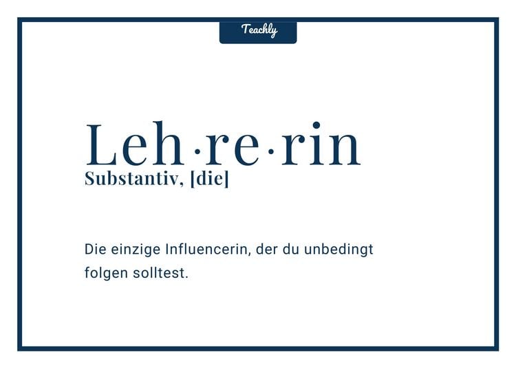 Produktbild: Teachly Postkarte, Die einzige Influencerin