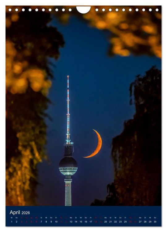 Produktbild: Berliner Fernsehturm - Magische Momente (Wandkalender 2026 DIN A4 hoch), CALVENDO Monatskalender
