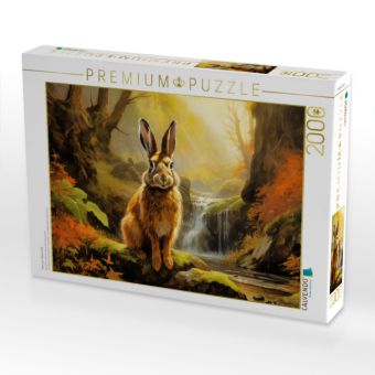 Produktbild: CALVENDO Puzzle Hase am Wasserfall | 2000 Teile Lege-Gr&ouml;&szlig;e 90x67cm Foto-Puzzle f&uuml;r gl&uuml;ckliche Stunden