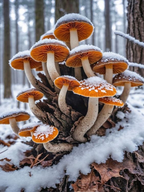 Produktbild: CALVENDO Puzzle Samtfu&szlig;r&uuml;bling im frostigen Winterwald | 1000 Teile Lege-Gr&ouml;&szlig;e 64x48cm Foto-Puzzle f&uuml;r gl&uuml;ckliche Stunden
