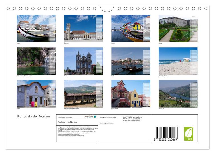 Produktbild: Portugal - der Norden (Wandkalender 2026 DIN A4 quer), CALVENDO Monatskalender