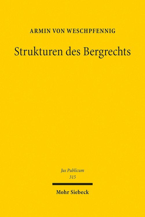 Produktbild: Strukturen des Bergrechts