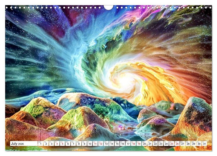 Produktbild: Psychedelic Landscapes (Wall Calendar 2026 DIN A3 landscape), CALVENDO 12 Month Wall Calendar