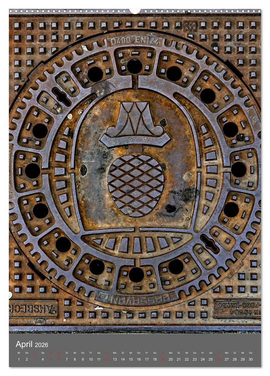 Produktbild: Gullydeckel (hochwertiger Premium Wandkalender 2026 DIN A2 hoch), Kunstdruck in Hochglanz