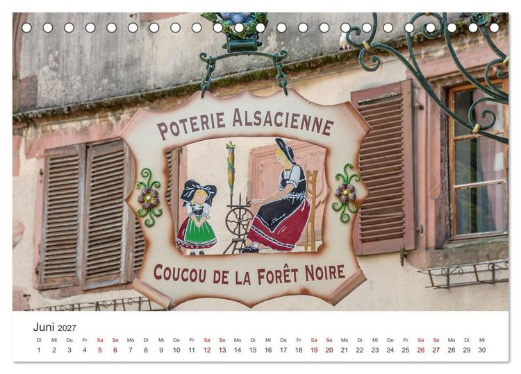 Produktbild: Elsass - von Stra&szlig;burg bis Colmar, zwischen Rhein und Vogesen (Tischkalender 2027 DIN A5 quer), CALVENDO Monatskalender