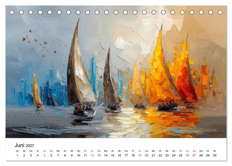 Produktbild: Segeln - Tanz mit dem Wind (Tischkalender 2027 DIN A5 quer), CALVENDO Monatskalender