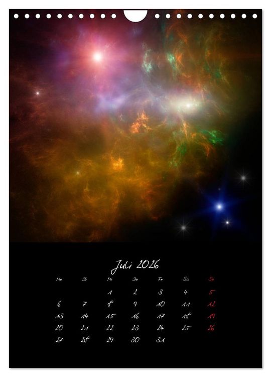 Produktbild: Die gro&szlig;e Reise in dem Universum (Wandkalender 2026 DIN A4 hoch), CALVENDO Monatskalender