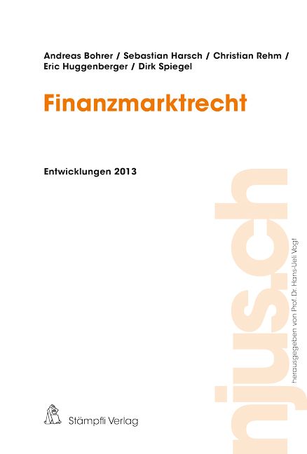 Produktbild: Finanzmarktrecht, Entwicklungen 2013