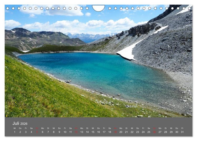 Produktbild: Bergseen der Alpen (Wandkalender 2026 DIN A4 quer), CALVENDO Monatskalender
