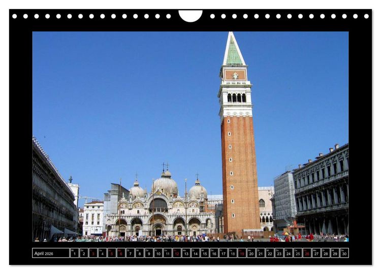 Produktbild: Romantisches Fernweh - Venedig (Wandkalender 2026 DIN A4 quer), CALVENDO Monatskalender