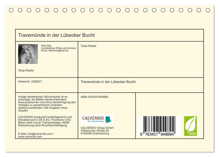 Produktbild: Travem&uuml;nde in der L&uuml;becker Bucht (Tischkalender 2026 DIN A5 quer), CALVENDO Monatskalender