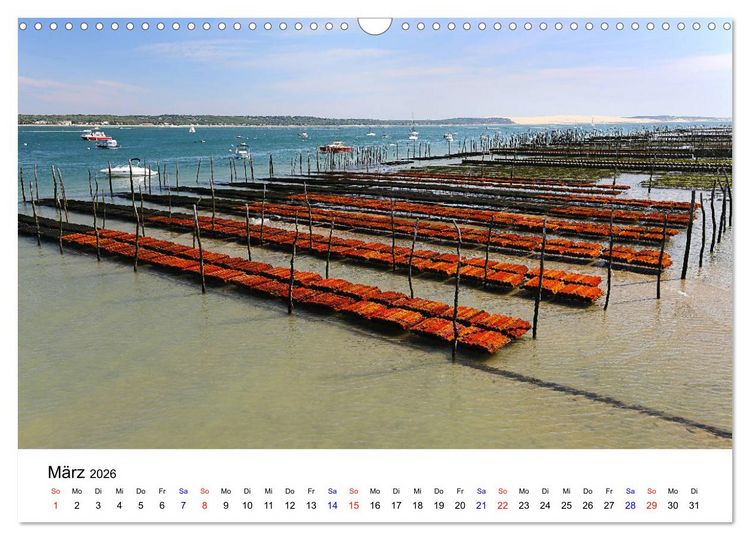 Produktbild: Arcachon Bordeaux Cap Ferret (Wandkalender 2026 DIN A3 quer), CALVENDO Monatskalender
