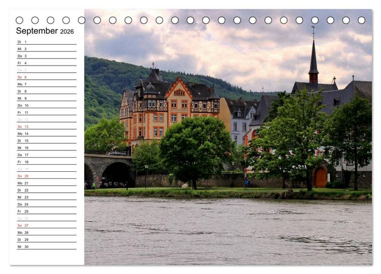 Produktbild: Der wundersch&ouml;nen Mosel entlang &ndash; Von Koblenz bis Trier (Tischkalender 2026 DIN A5 quer), CALVENDO Monatskalender
