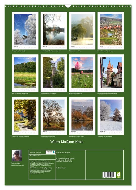 Produktbild: Werra-Mei&szlig;ner-Kreis (Wandkalender 2026 DIN A2 hoch), CALVENDO Monatskalender