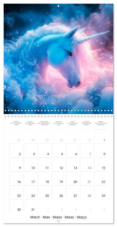 Produktbild: Unicorn Whispers - Tales of Glitter and Grace (Wall Calendar 2026 12 &times; 12 Inch) CALVENDO 12 Month Wall Calendar