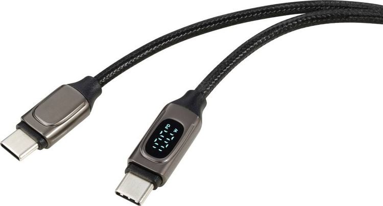 Produktbild: Renkforce USB-Kabel USB 2.0 USB-C&reg; Stecker, USB-C&reg; Stecker 0.50 m Silber (metallic) RF-6249292