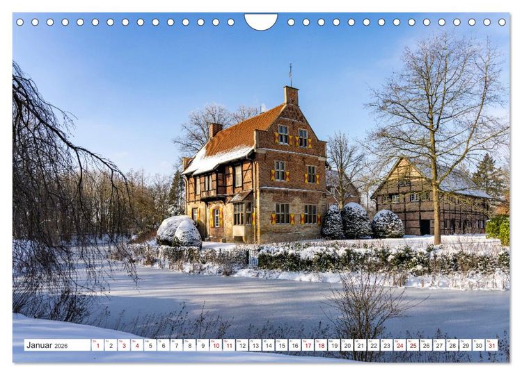 Produktbild: Wasserschl&ouml;sser im M&uuml;nsterland (Wandkalender 2026 DIN A4 quer), CALVENDO Monatskalender
