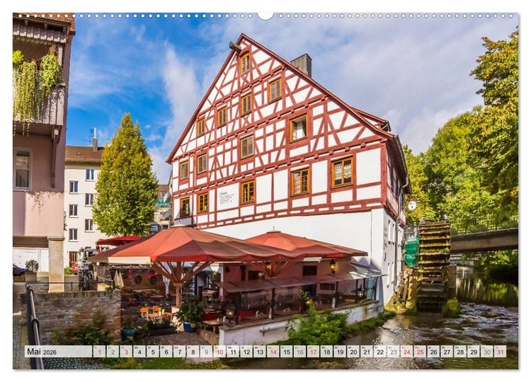 Produktbild: ULM Idyllisches Stadtherz (hochwertiger Premium Wandkalender 2026 DIN A2 quer), Kunstdruck in Hochglanz